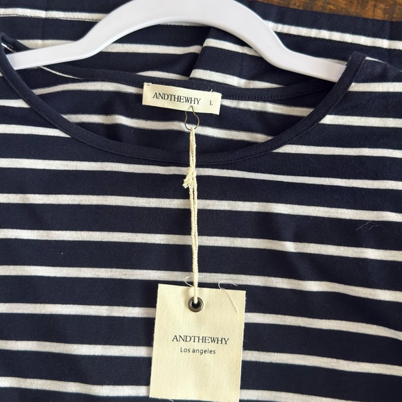 Striped Flare Sleeve Top - Picture 5 of 5